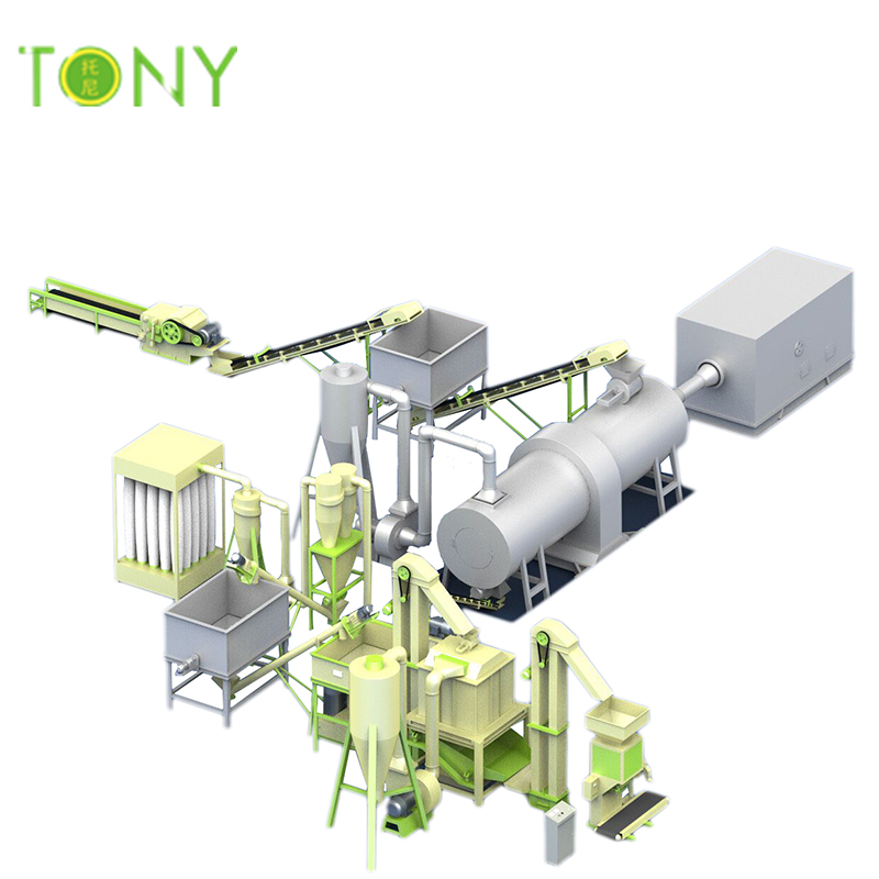 Alta qualidade da TONY e tecnologia profissional 7-8 Ton \/ hr planta de pelotização de biomassa